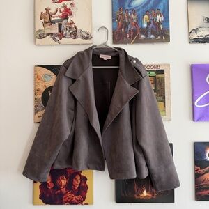 Philosophy Dark Gray Leather Jacket